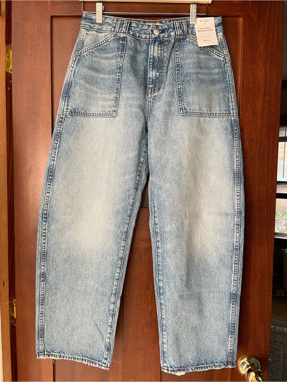 NWT Madewell curvy balloon jean size 28P
